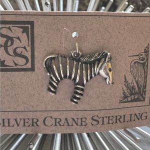 VTG NWT STERLING SILVER 925 STAMPED ARTISAN ZEBRA 🦓 CHARM/PENDANT $32ea GIFT